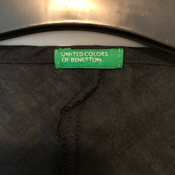 Benetton linen black dress one piece - Picture 2 of 13